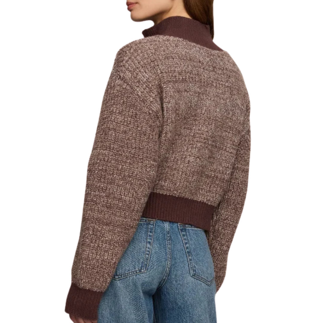 Ashford Zip Cardigan in Cocoa Bean