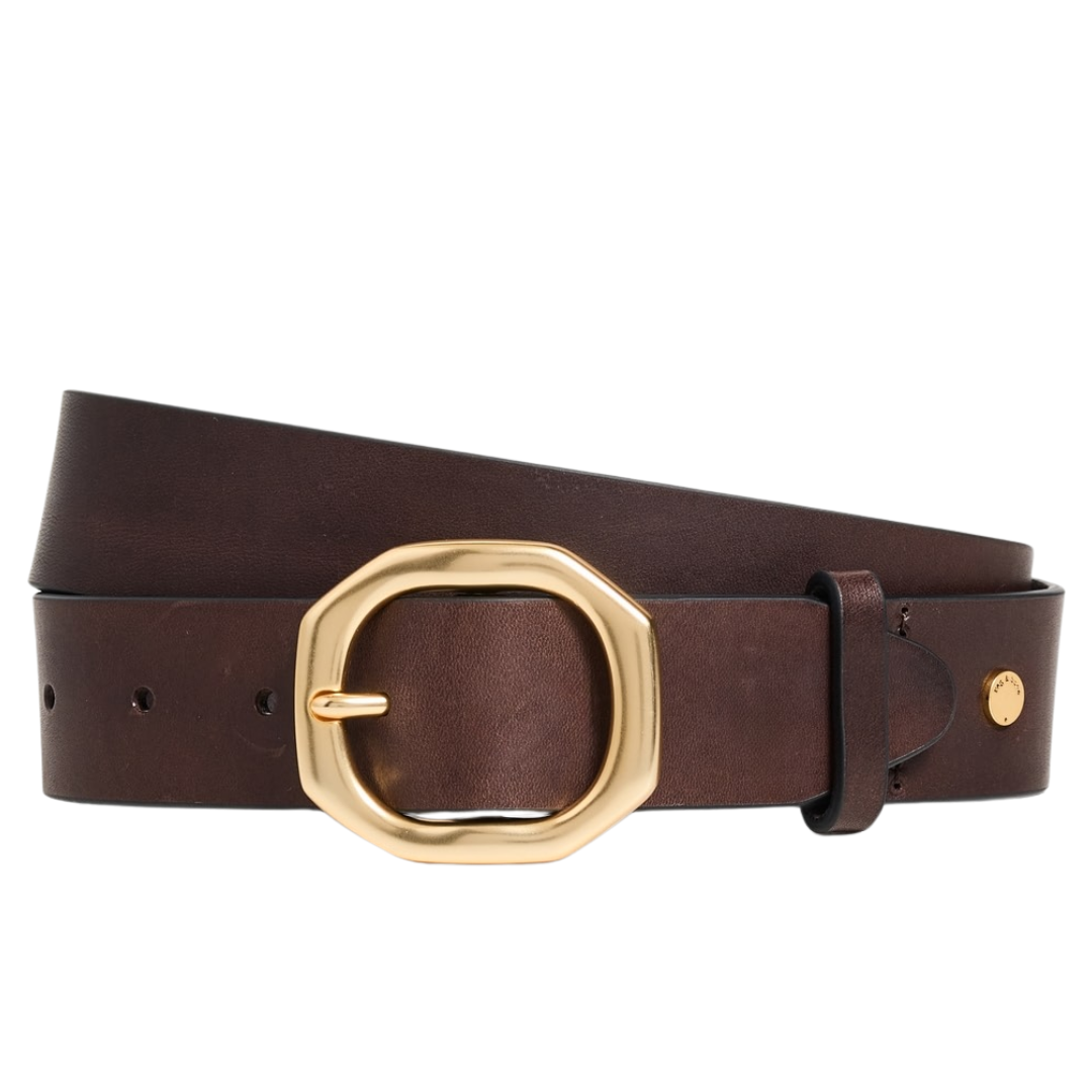 Audrey Leather Belt in Dark Espresso