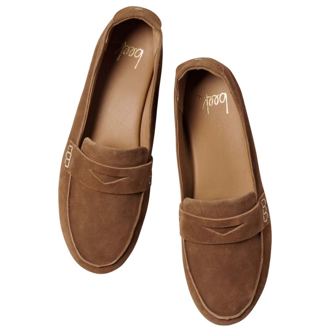 Moorhen Suede Loafer in Toffee