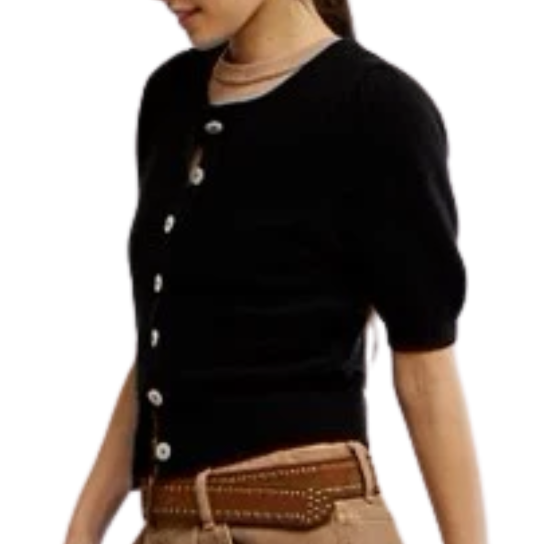 Isla Solid Cardi in Velvet Black