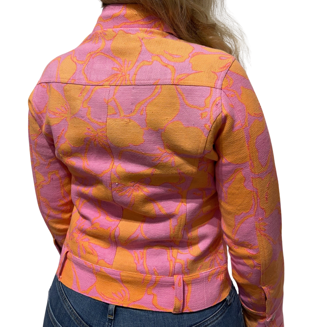 Hibiscus Surf Jacket in Orange/Pink