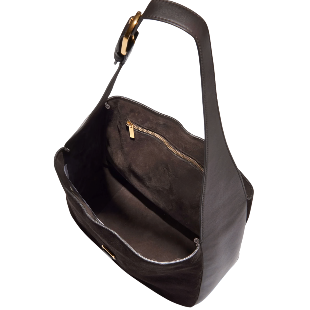 Anita Suede Bag in Espresso
