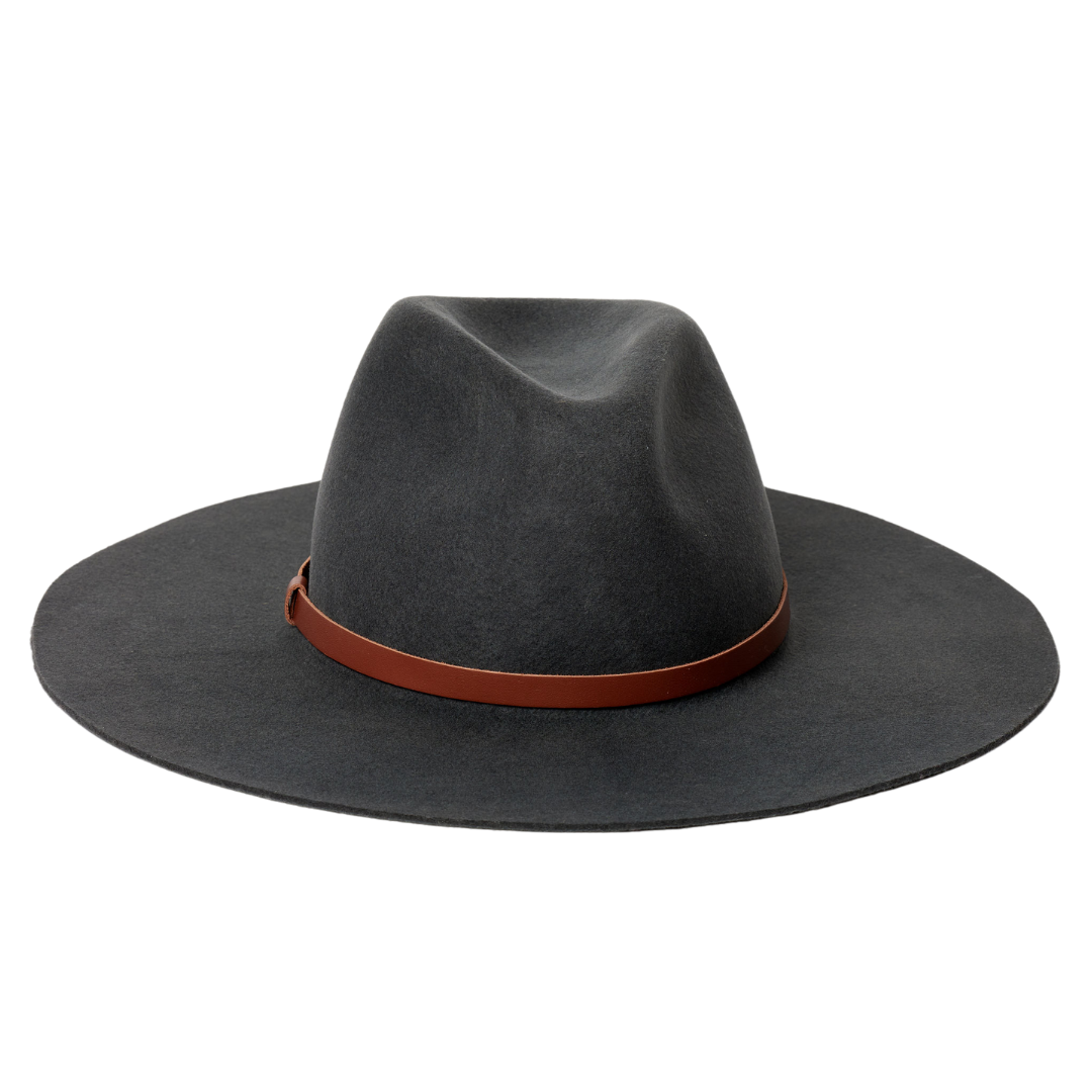 Ruby Hat in Charcoal/Tobacco