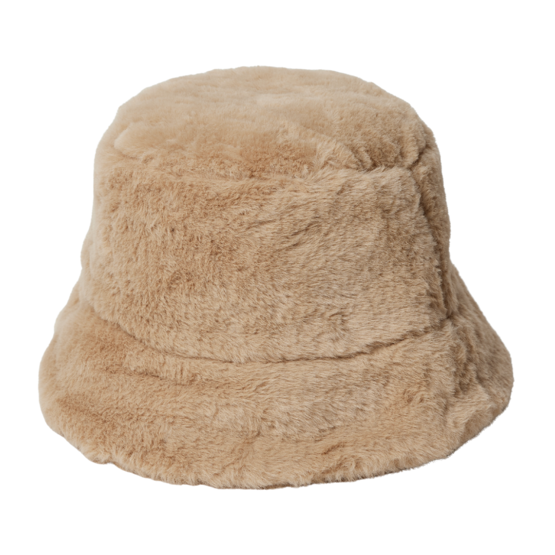 Faux Fur Bucket in Tan