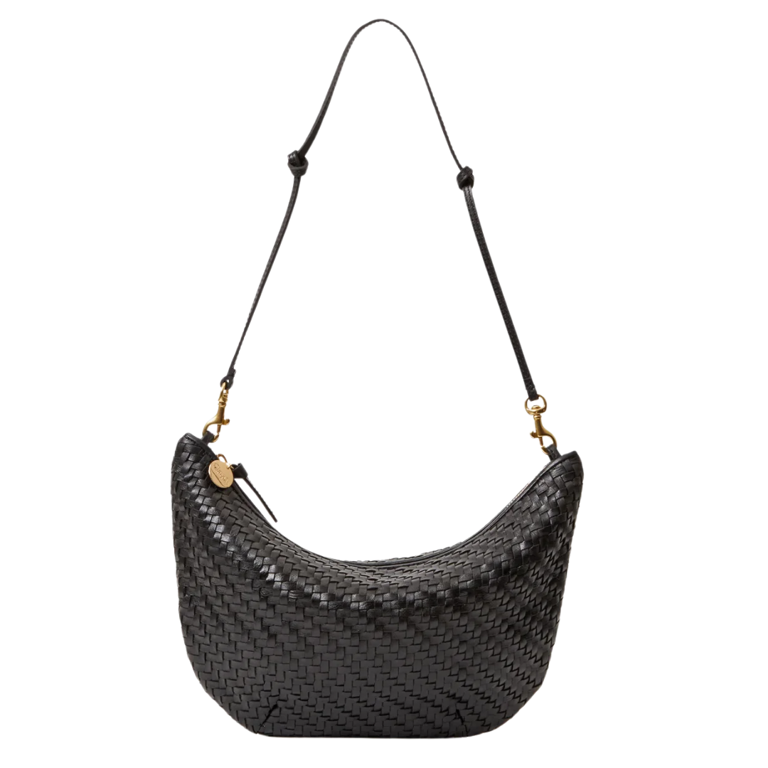 Lune in Black Woven Zig Zag