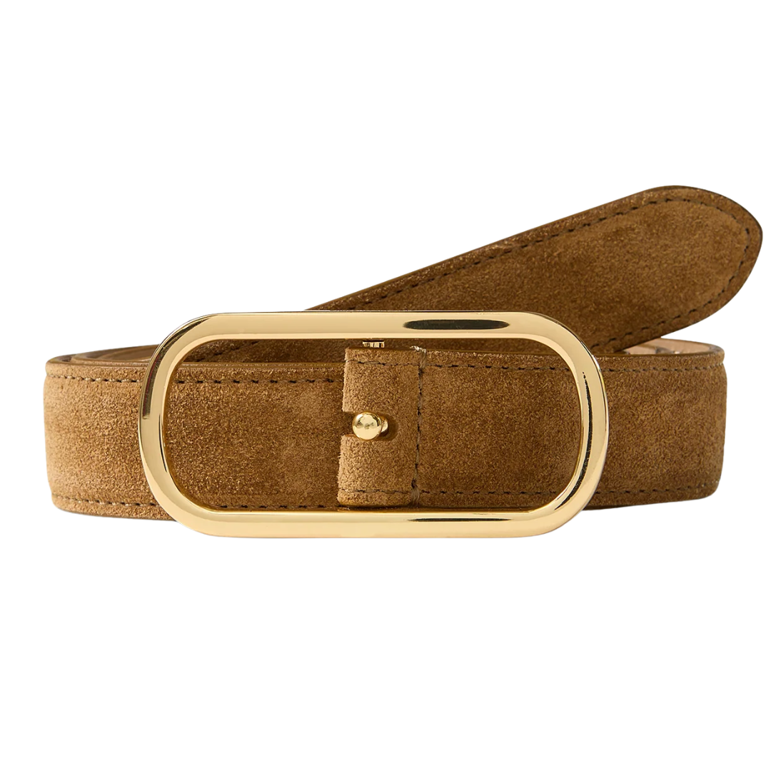 Loop Suede Belt in Acorn