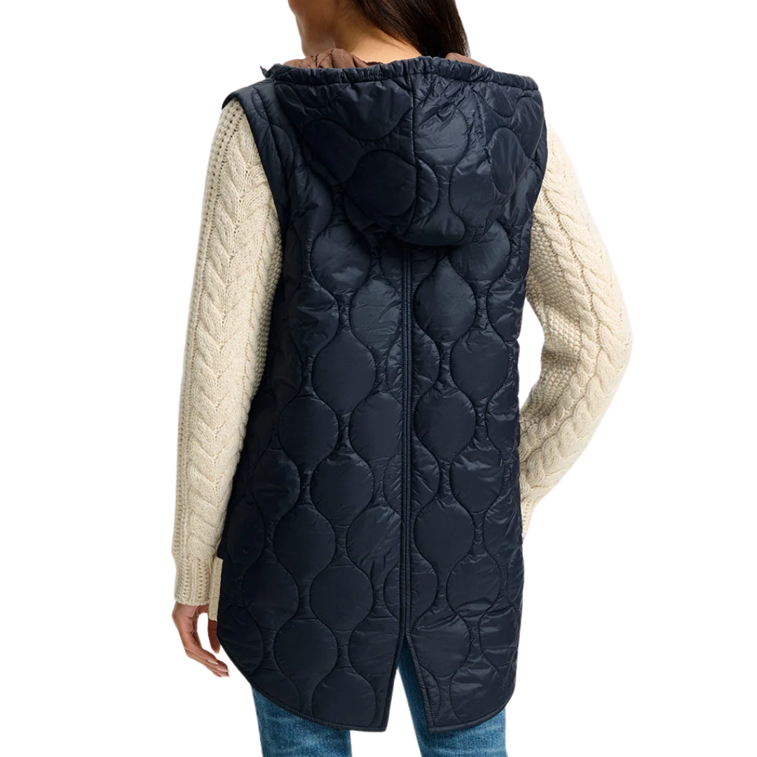 Barrows Mixed Media Jacket in Navy/Heathered Sand