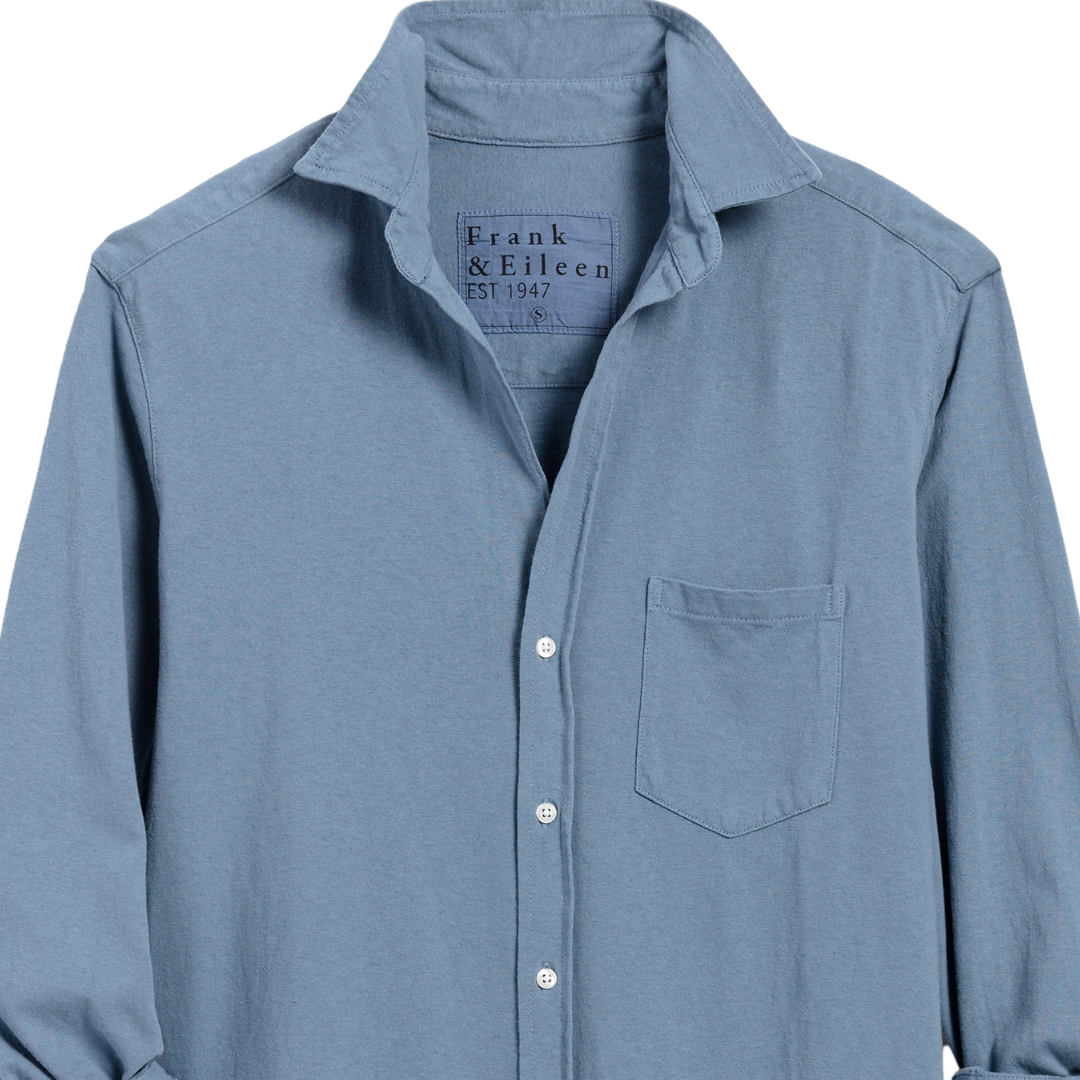 Mary Button-Down Top in Jean