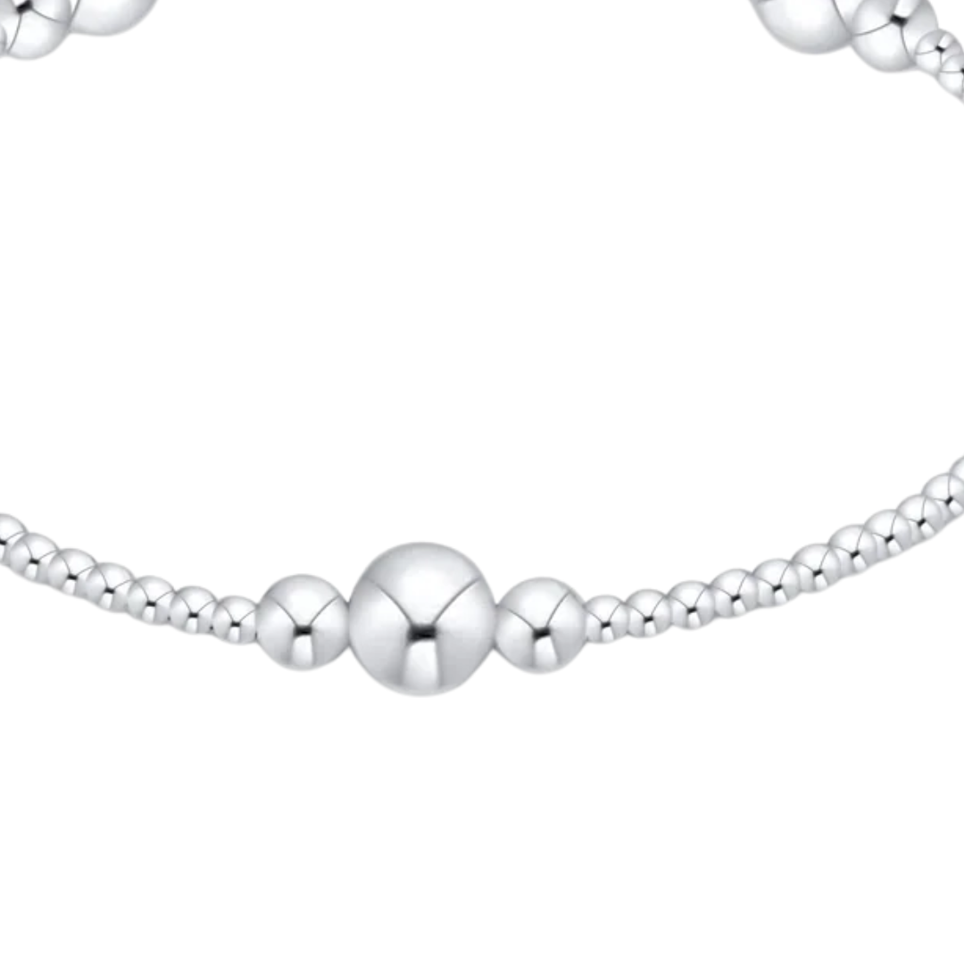 Classic Purpose Pattern 6mm Bead Bracelet in Sterling