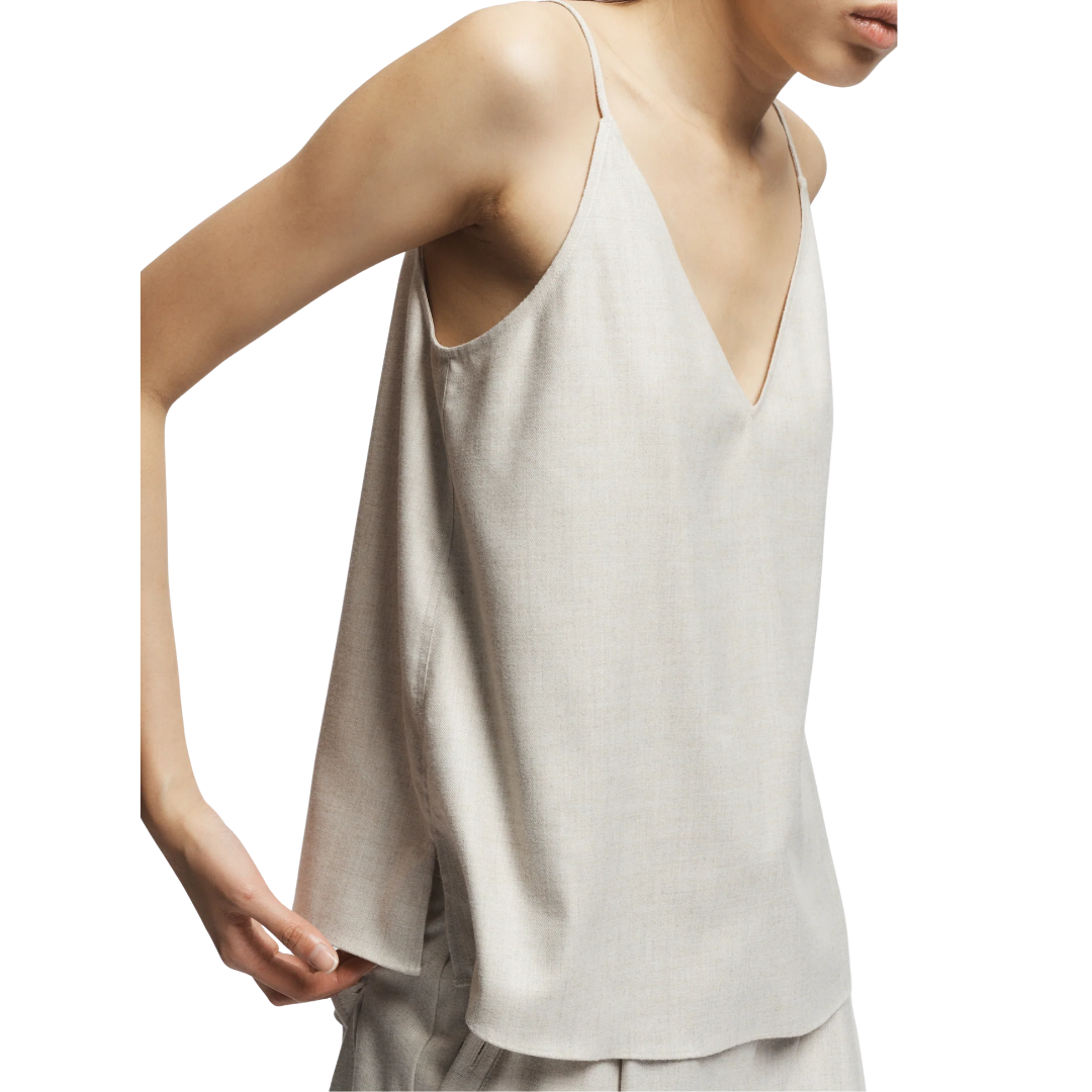 Keller V-Neck Swing Tank in Oatmeal