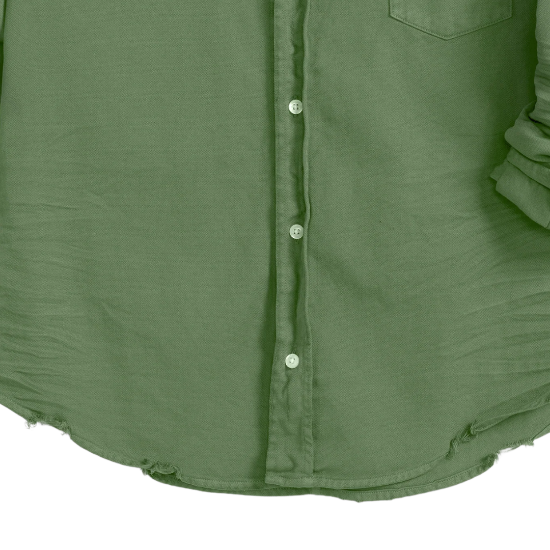 Barry Tailored Button Up Shirt in Nori Denim