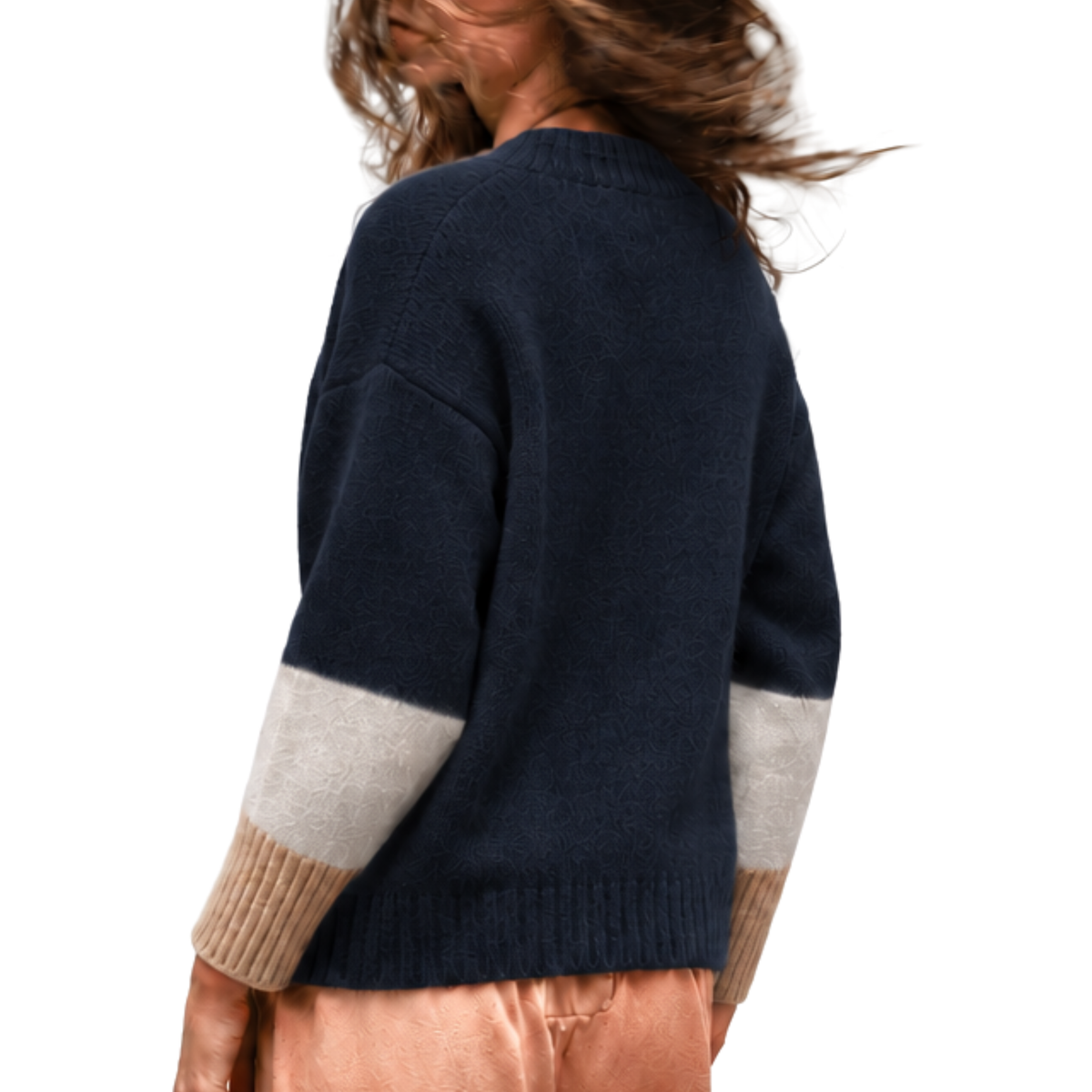 Cashmere Lux Pocket Cardigan in Squids Mixup