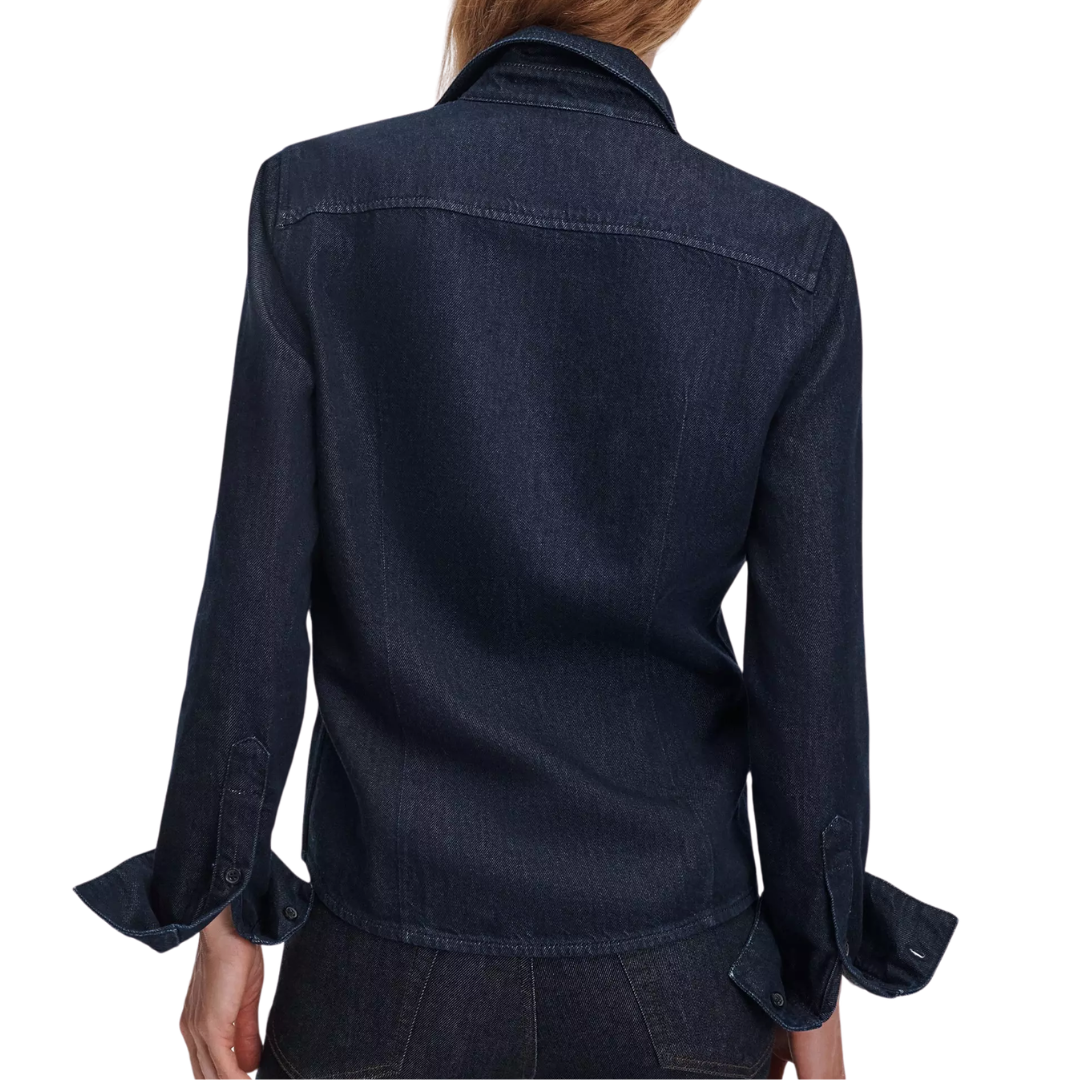 Dayton Featherweight Denim Shirt in Dark Rinse