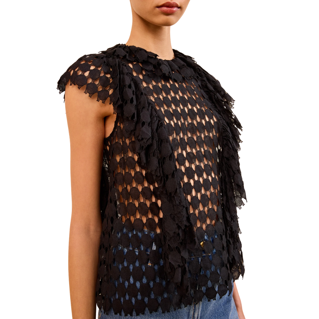 Daevy Lace Top in Noir