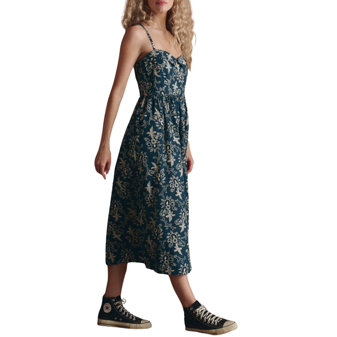 The Verse Dress in Indigo Bandana