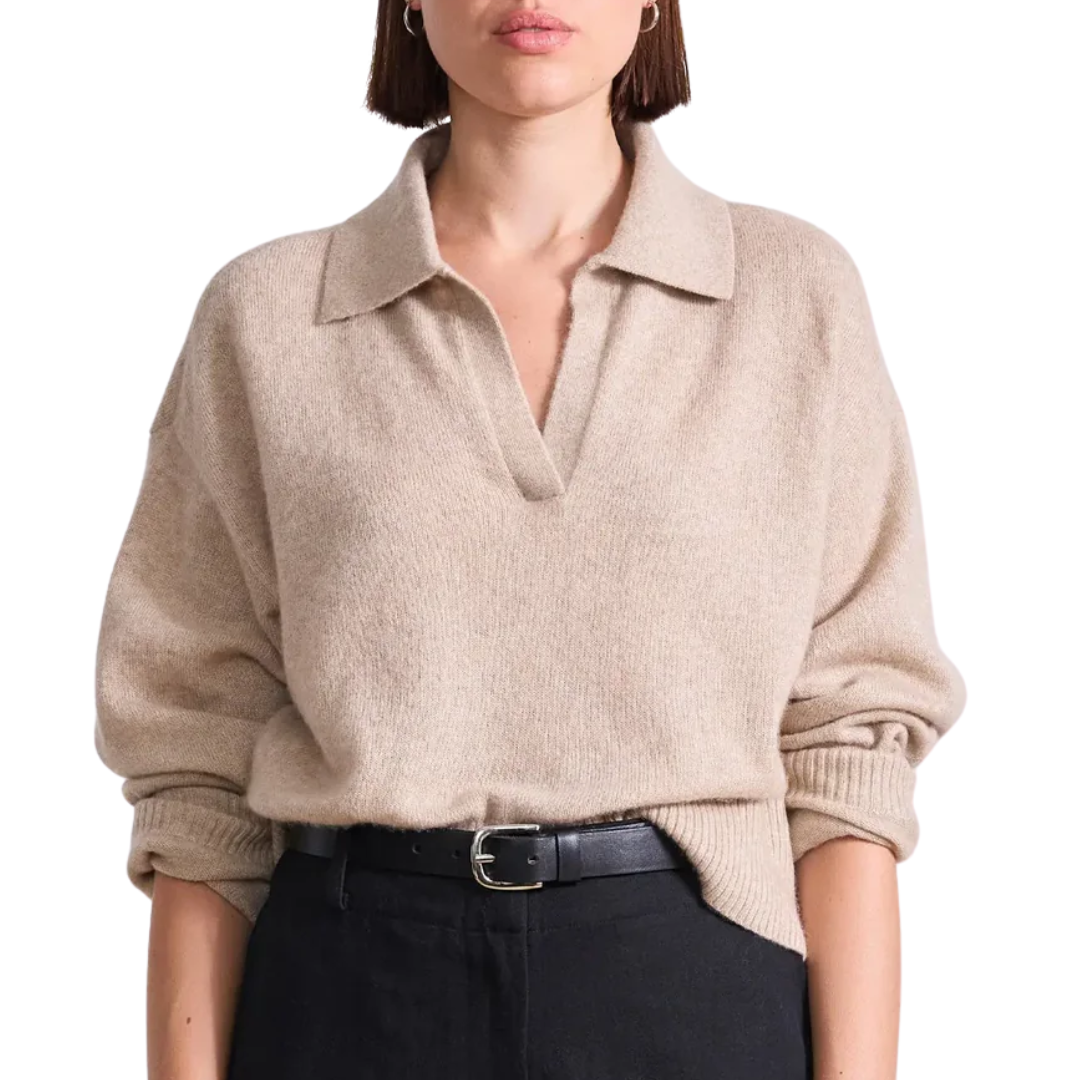 Softest Tissue Henley in Sand