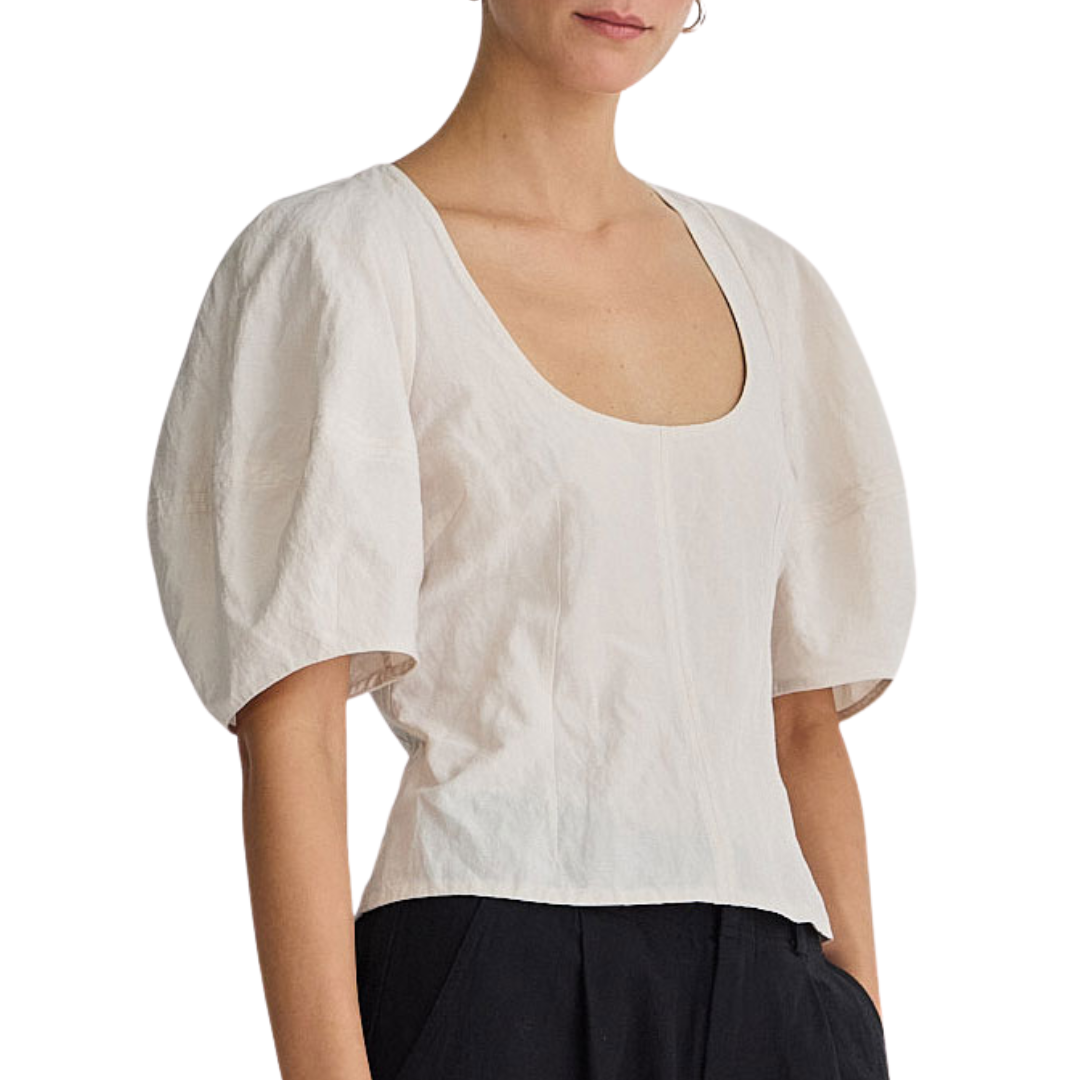 Scoop Neck Lina Top in Birch