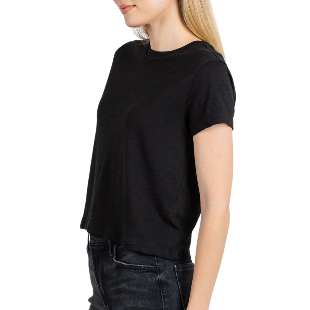 Andie Short Sleeve Tee in Black