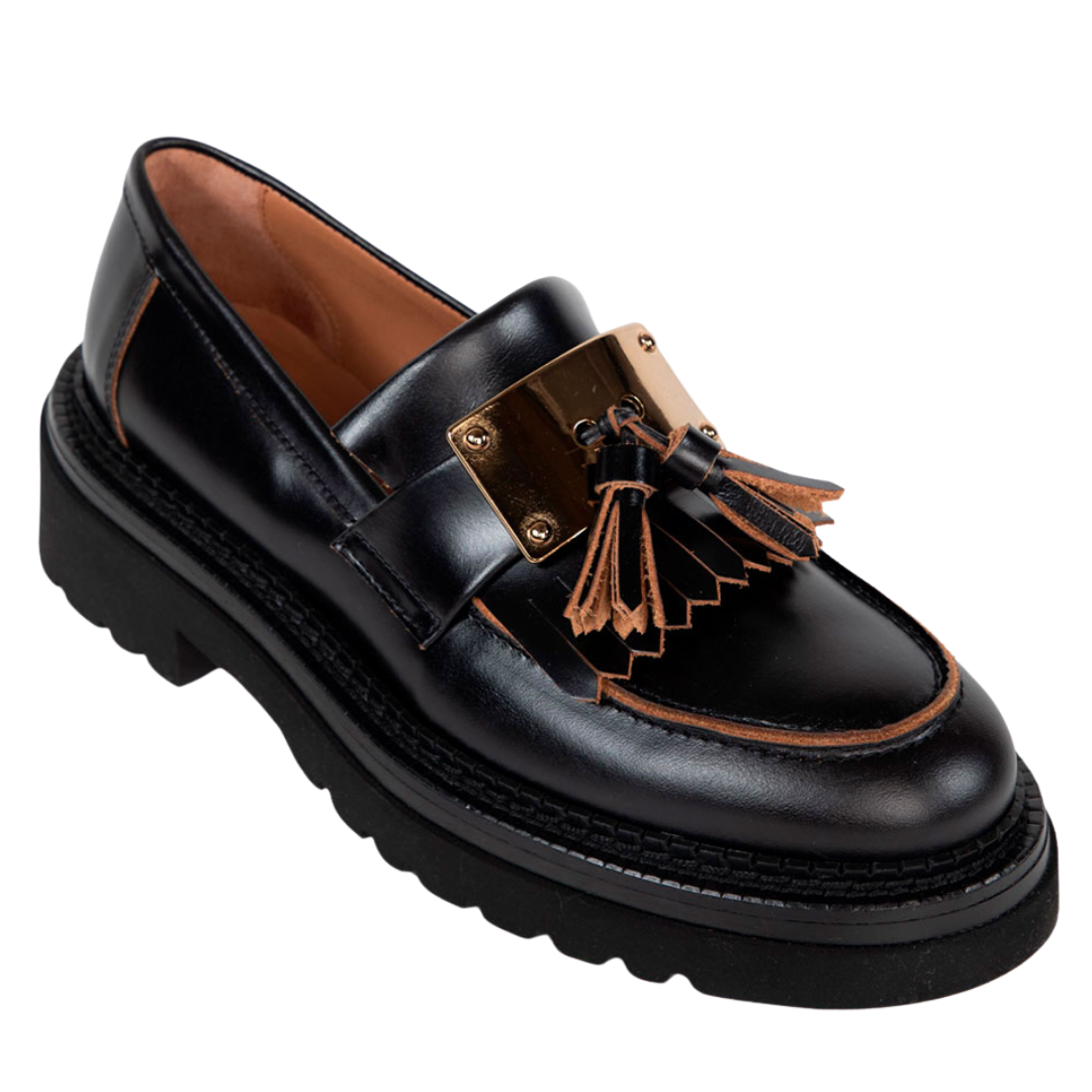 Siena-M Flats in Portobello Black