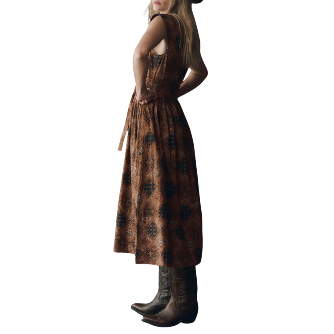 Tulsa Dress in Geo Bandana Print