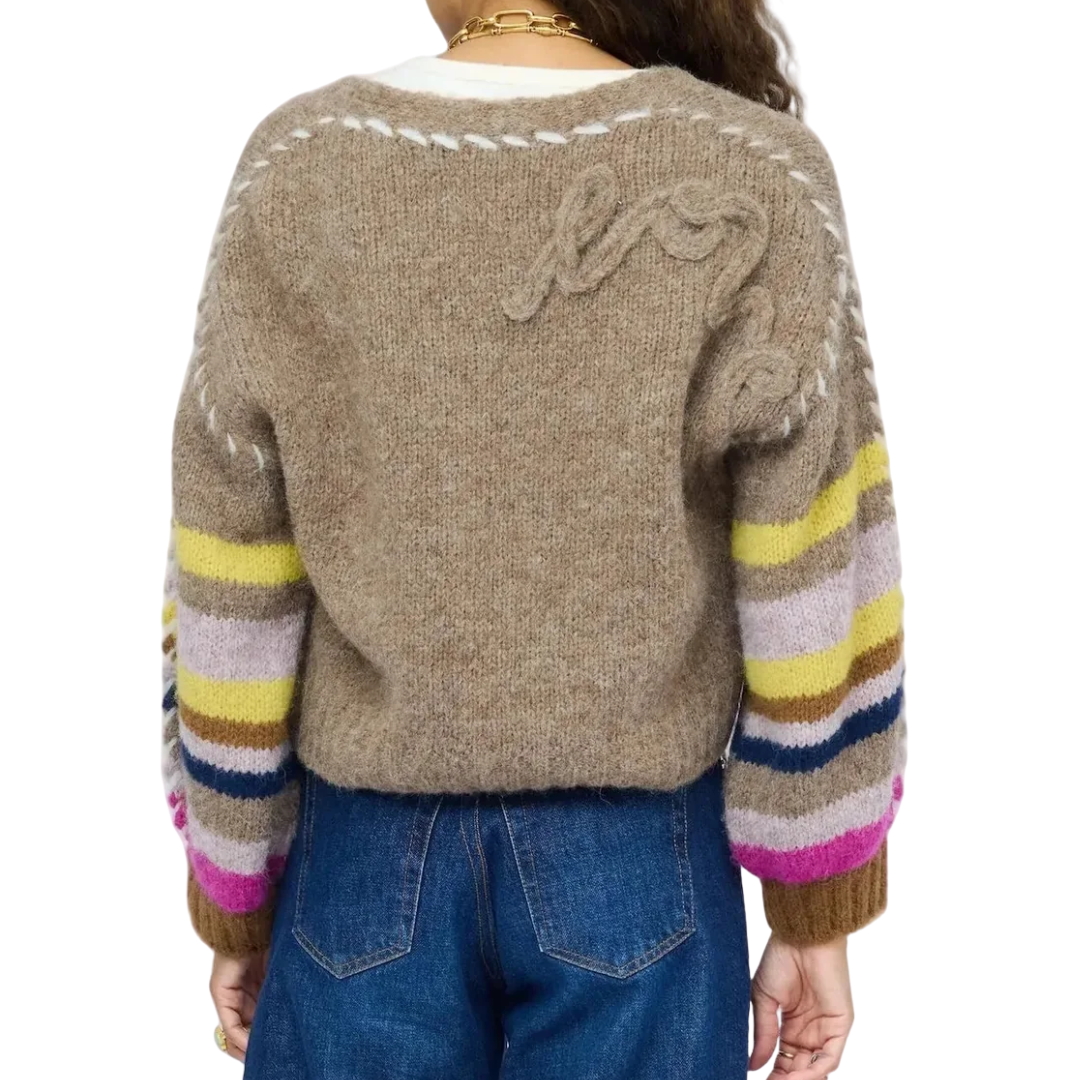 Sienna Stripe Cardigan in Multi