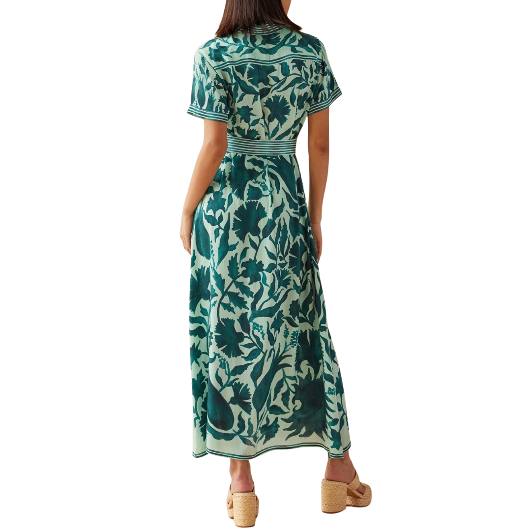 Amira Shirt Dress in Delfina Montego