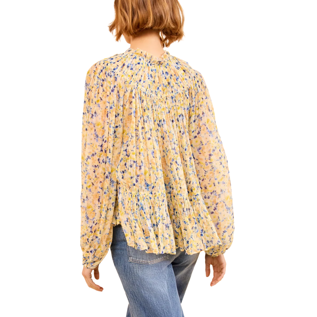 Leandra Silk Blouse in Daffodil