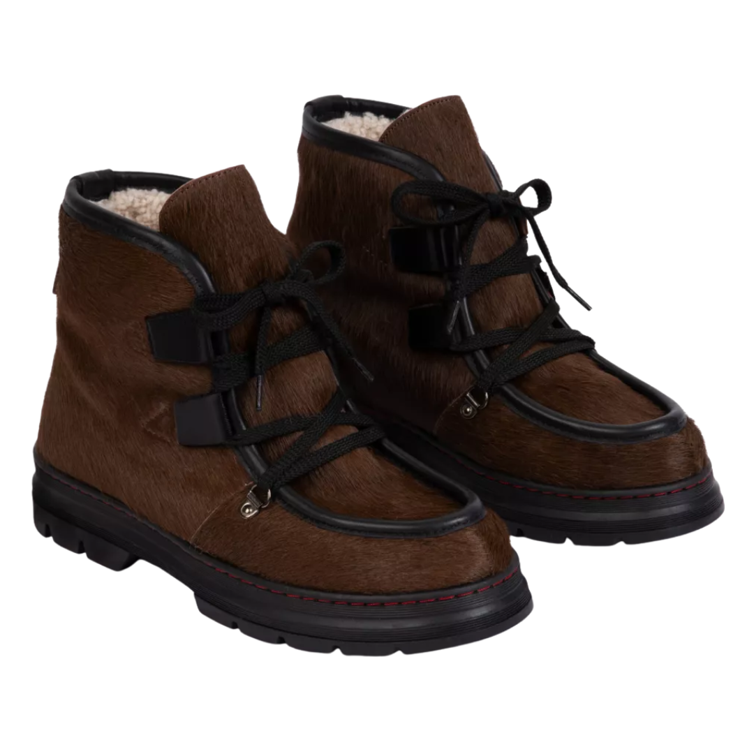 Incredible Pony Shearling Lined Boot in Dark Oak