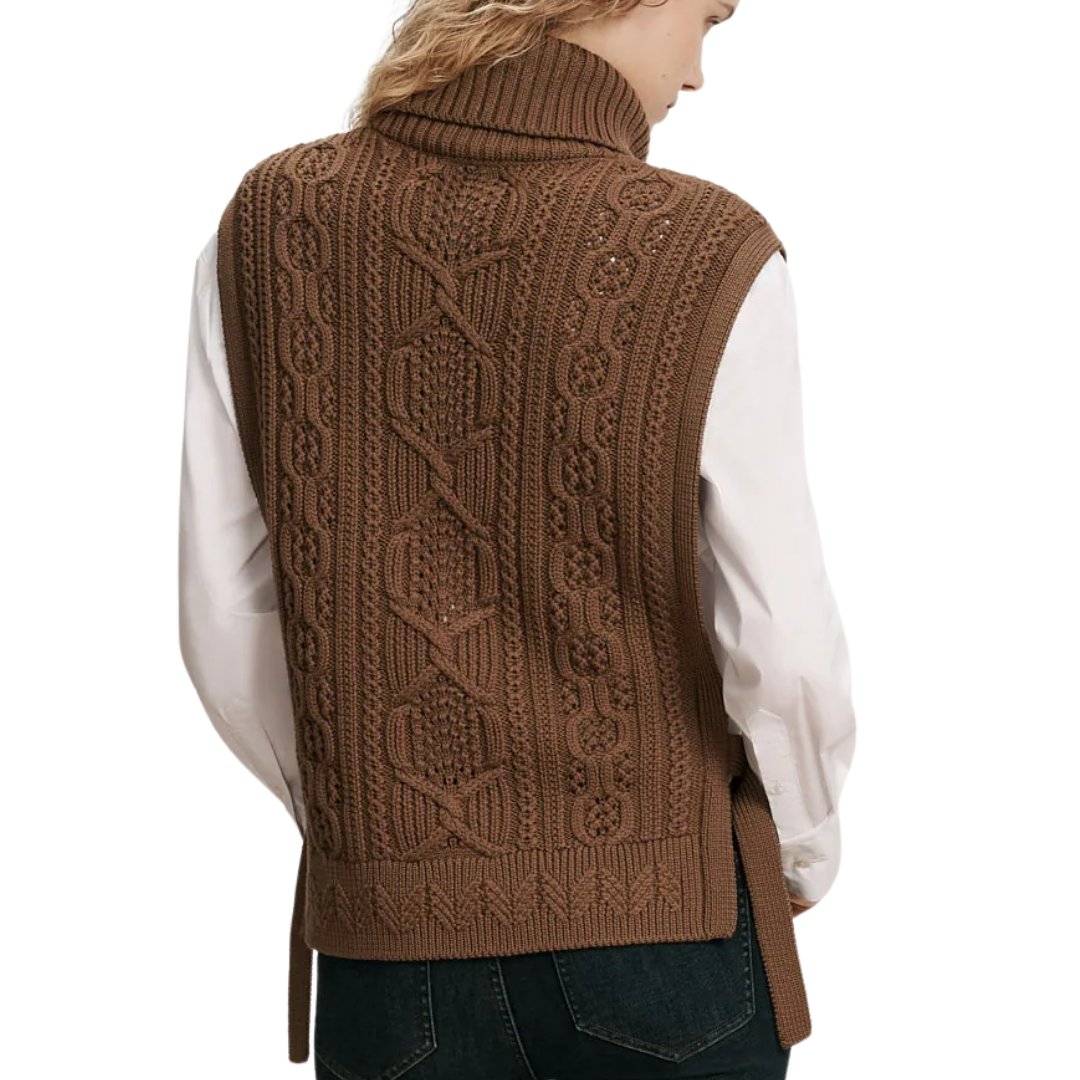 Bentleigh Merino Wool Vest in Ochre
