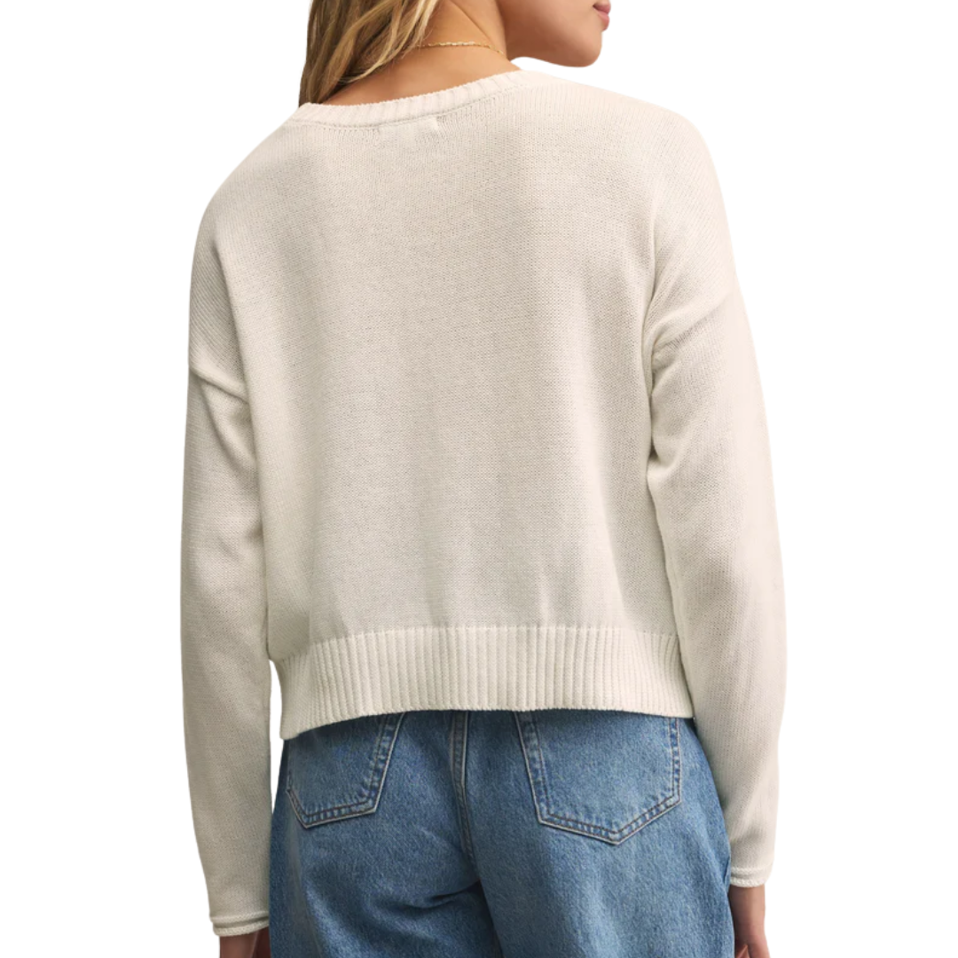 Sienna Lucky Star Sweater in White