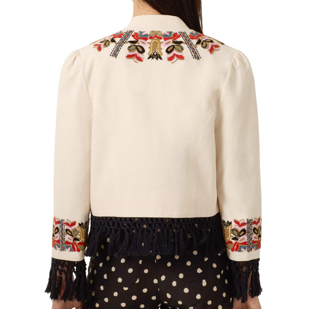 Dorian Baroque Dune Jacket in Off-White