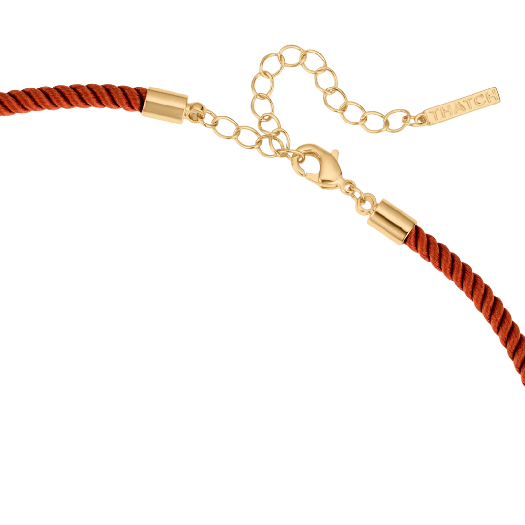 Coco Silk Cord Necklace in Sienna