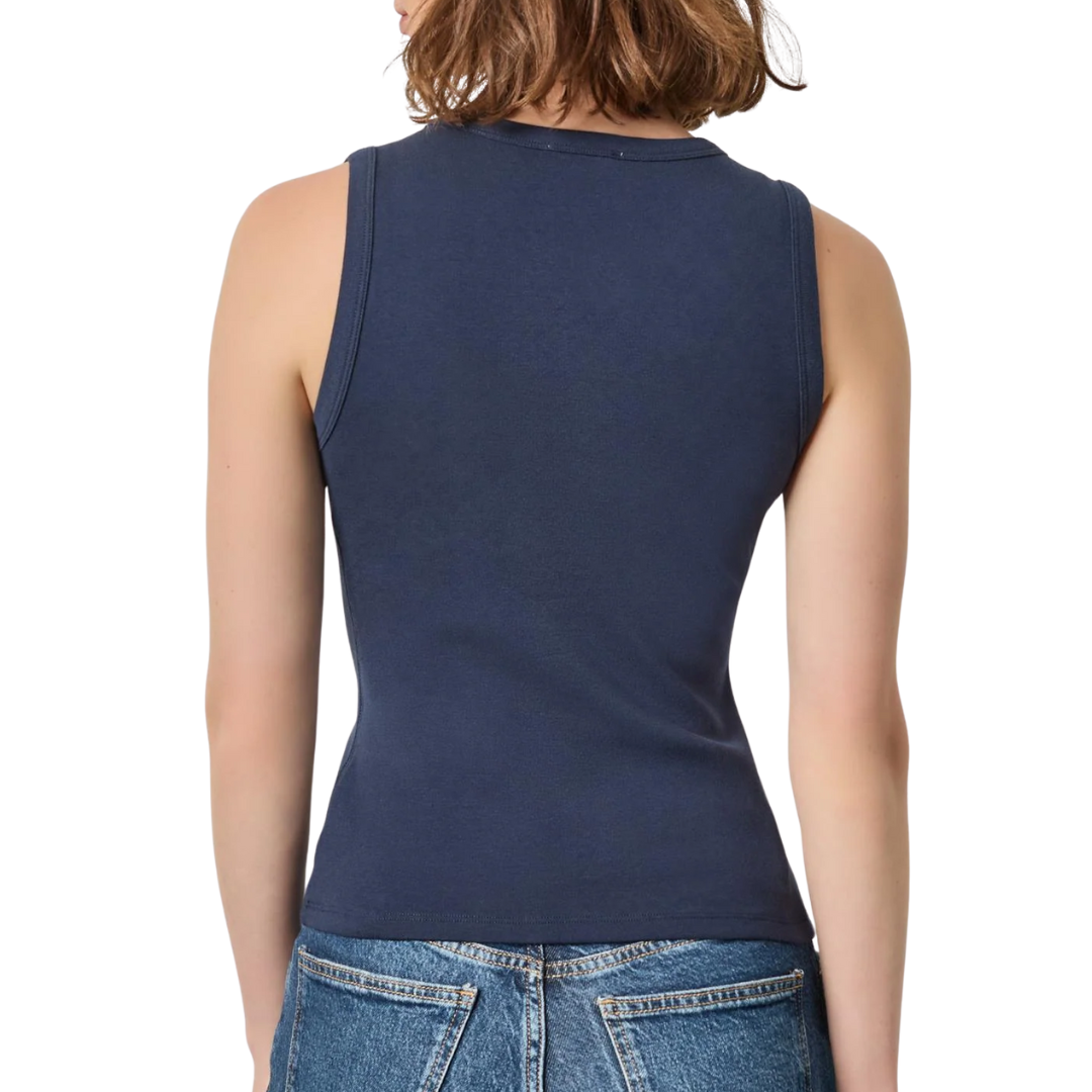 V-Neck Tank in Dark Navy