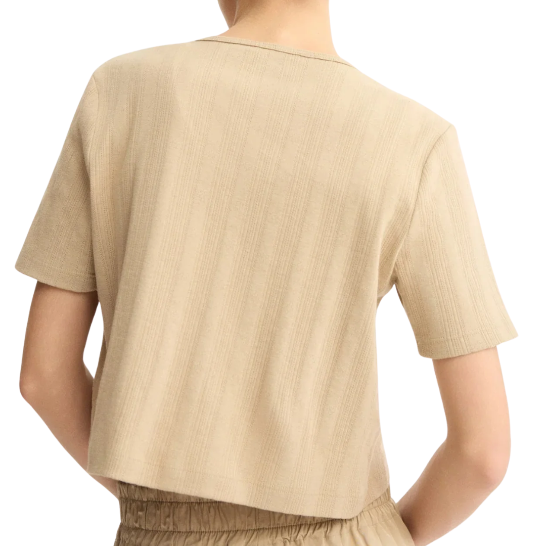 Marion Short Sleeve Cardigan in Khaki