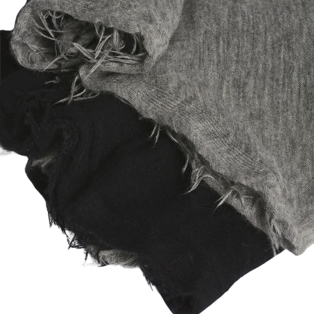 Love Duo Scarf in Navy & Heather Grey