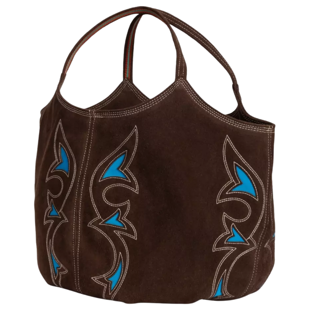 Pillow Paloma Bag in Bitter Chocolate/Turquoise