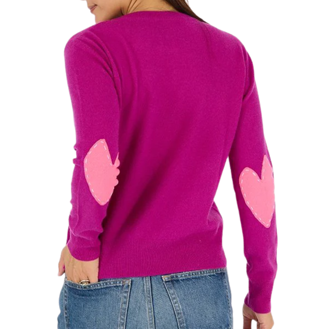 Patchwork Pullover in Fuchsia