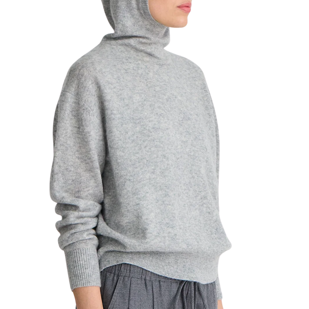 Softest Tissue Snoody Hood in Heather Grey