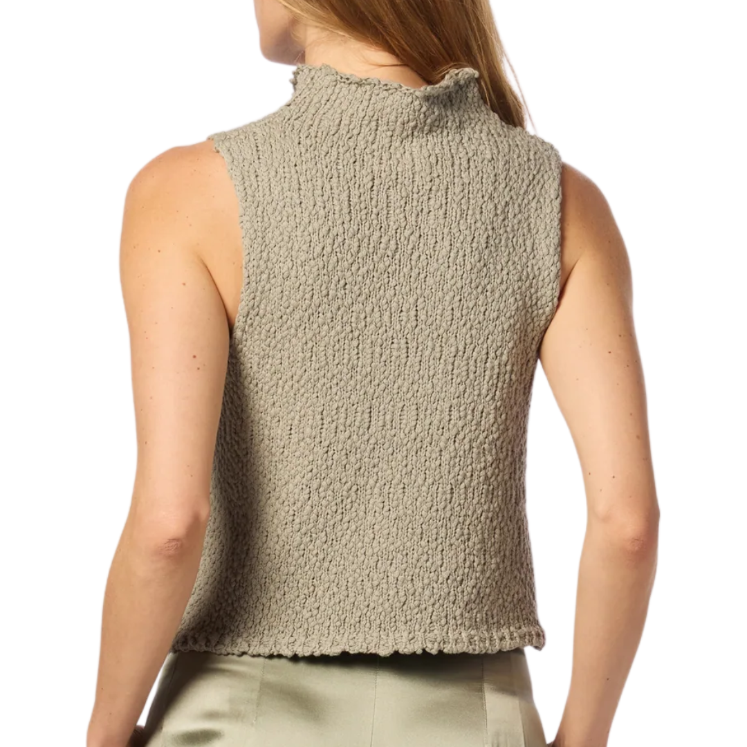 Atticus Roll Neck Cropped Tank in Eucalyptus