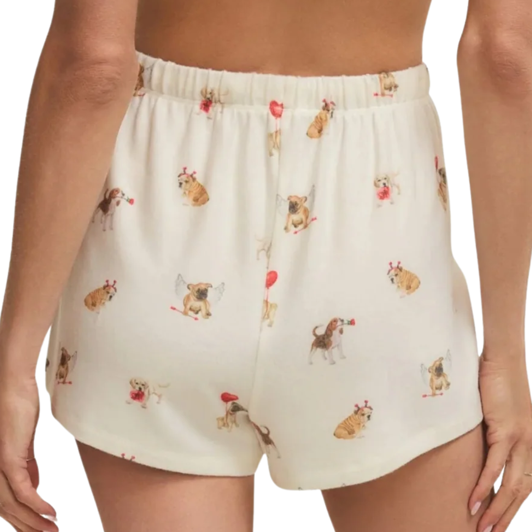 Sporty Love Pup Short in Vanilla Ice