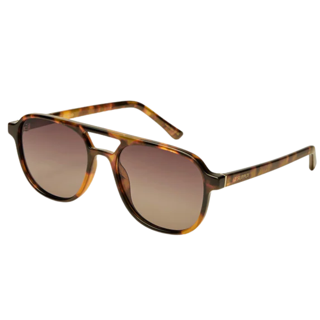 Tourist Polarized Sunglasses in Brown Tortoise-Gradient