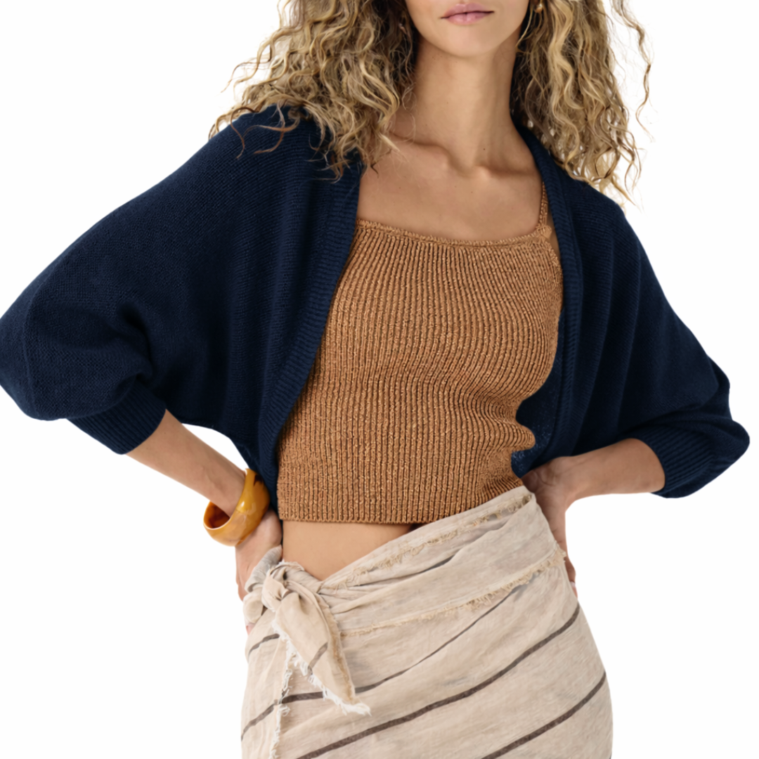 Loose Gauge Shrug in Navy