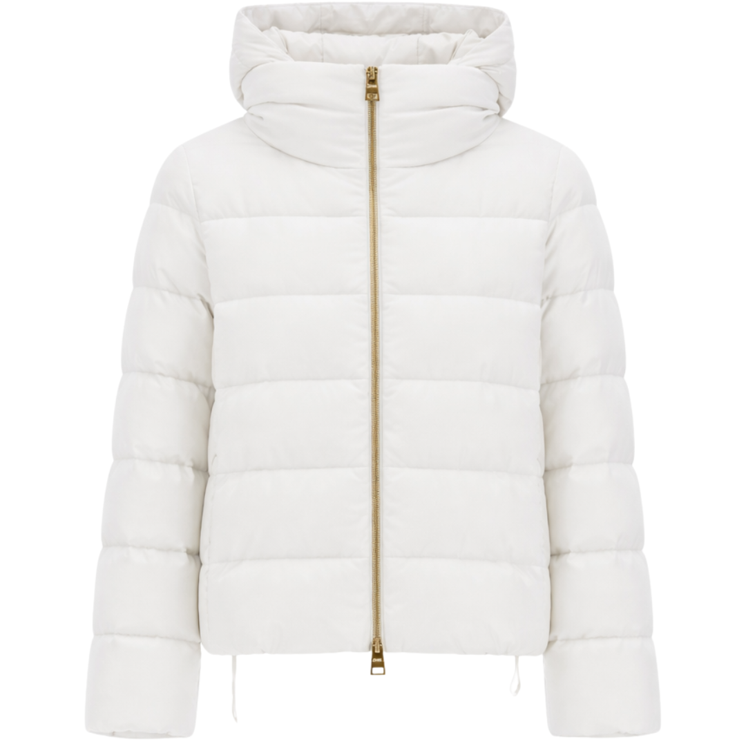 Herno Down Puffy Silk/Cashmere Jacket in White