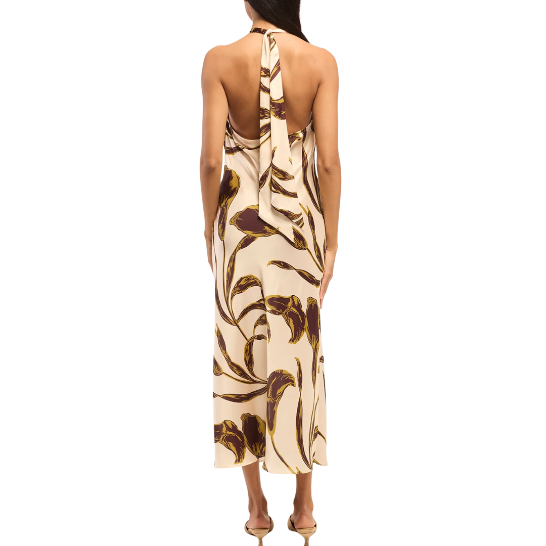Ida Dress in Mahogany Calla Lily
