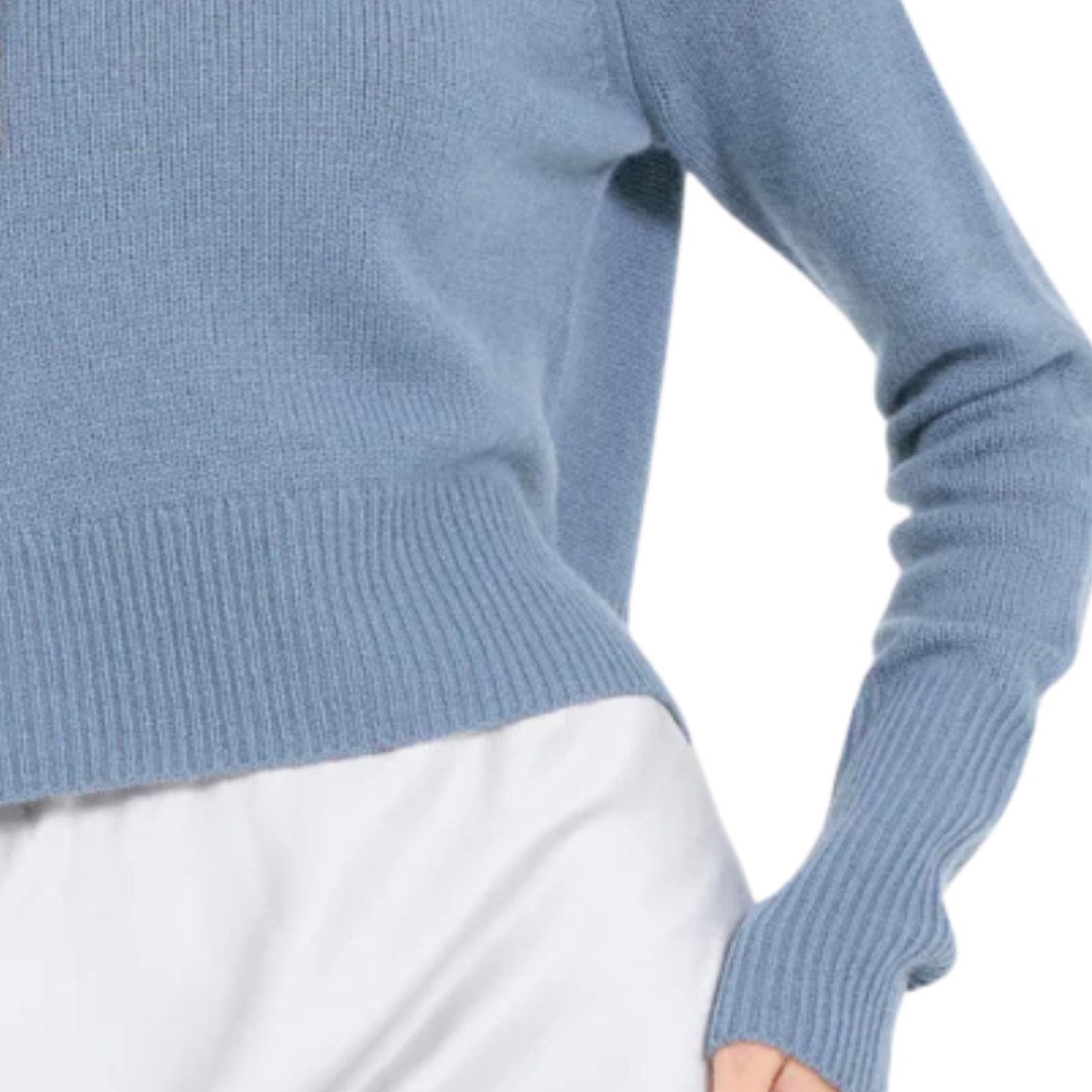 Blakely Cashmere Pullover in Cadet