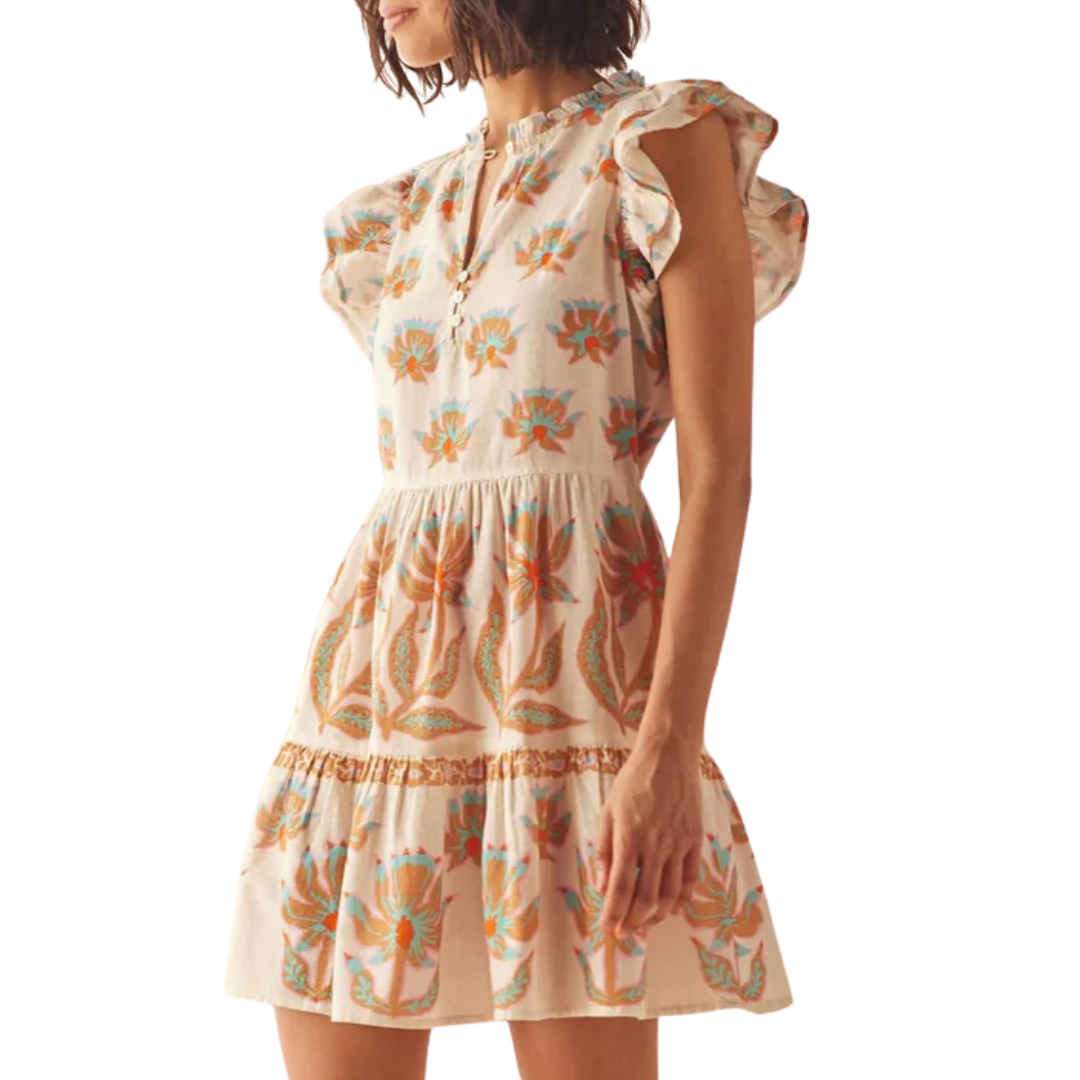 Wilora Mini Dress in Adya Guava