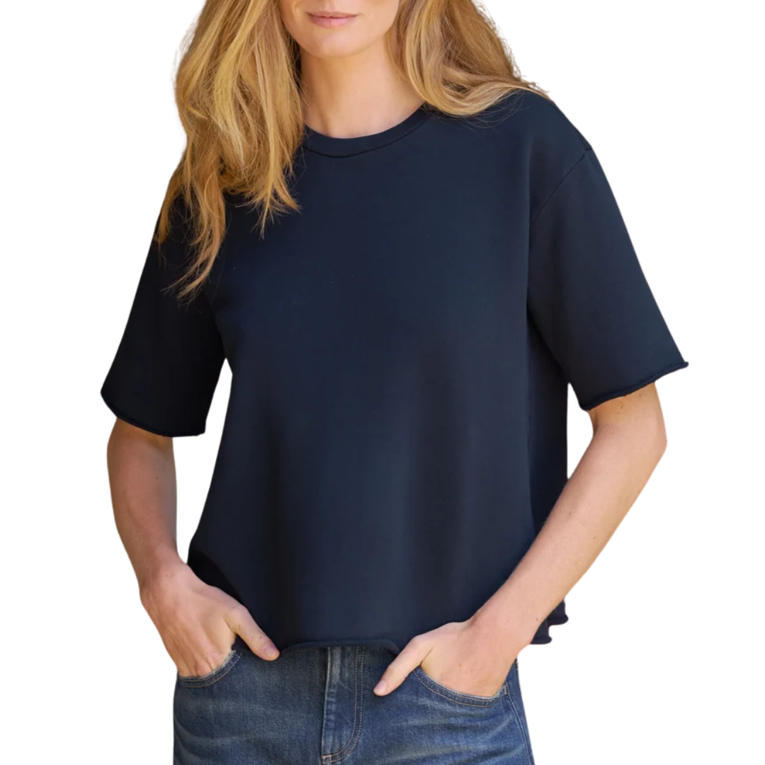 Perry Sweatshirt Tee in Classic Navy