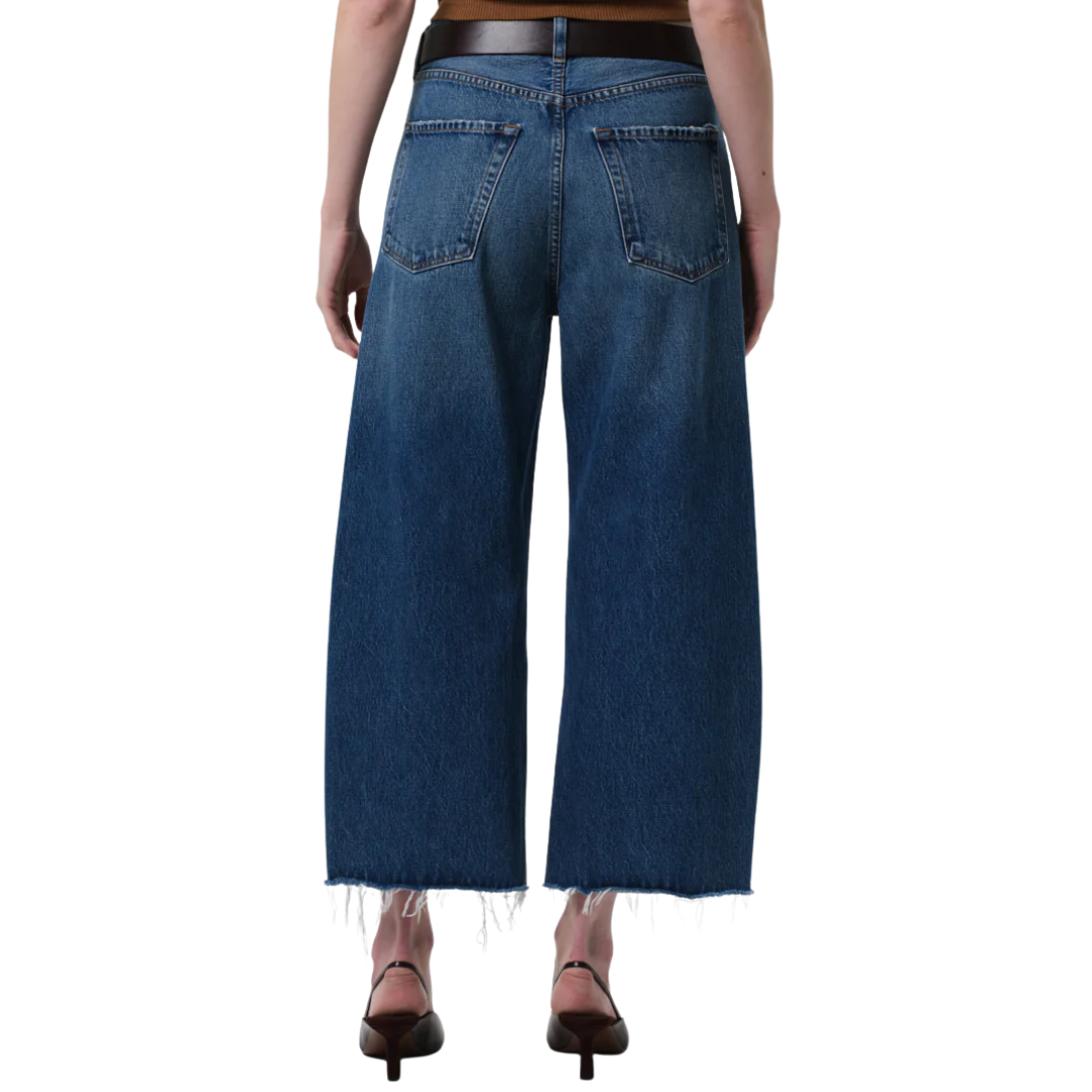 Ayla Raw Hem Crop in Chaya