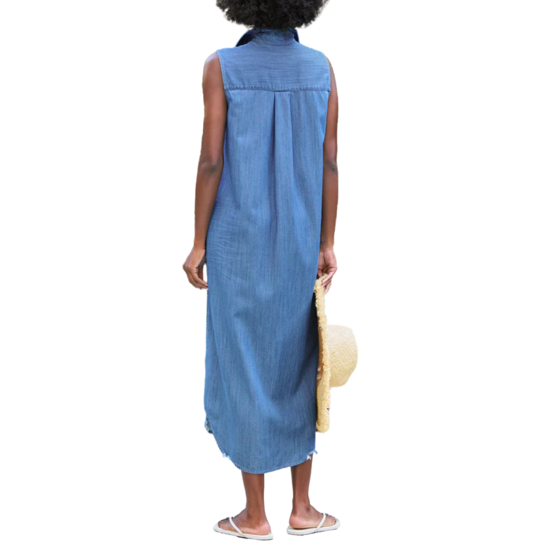Rory Sleeveless in Vintage Stonewashed Indigo