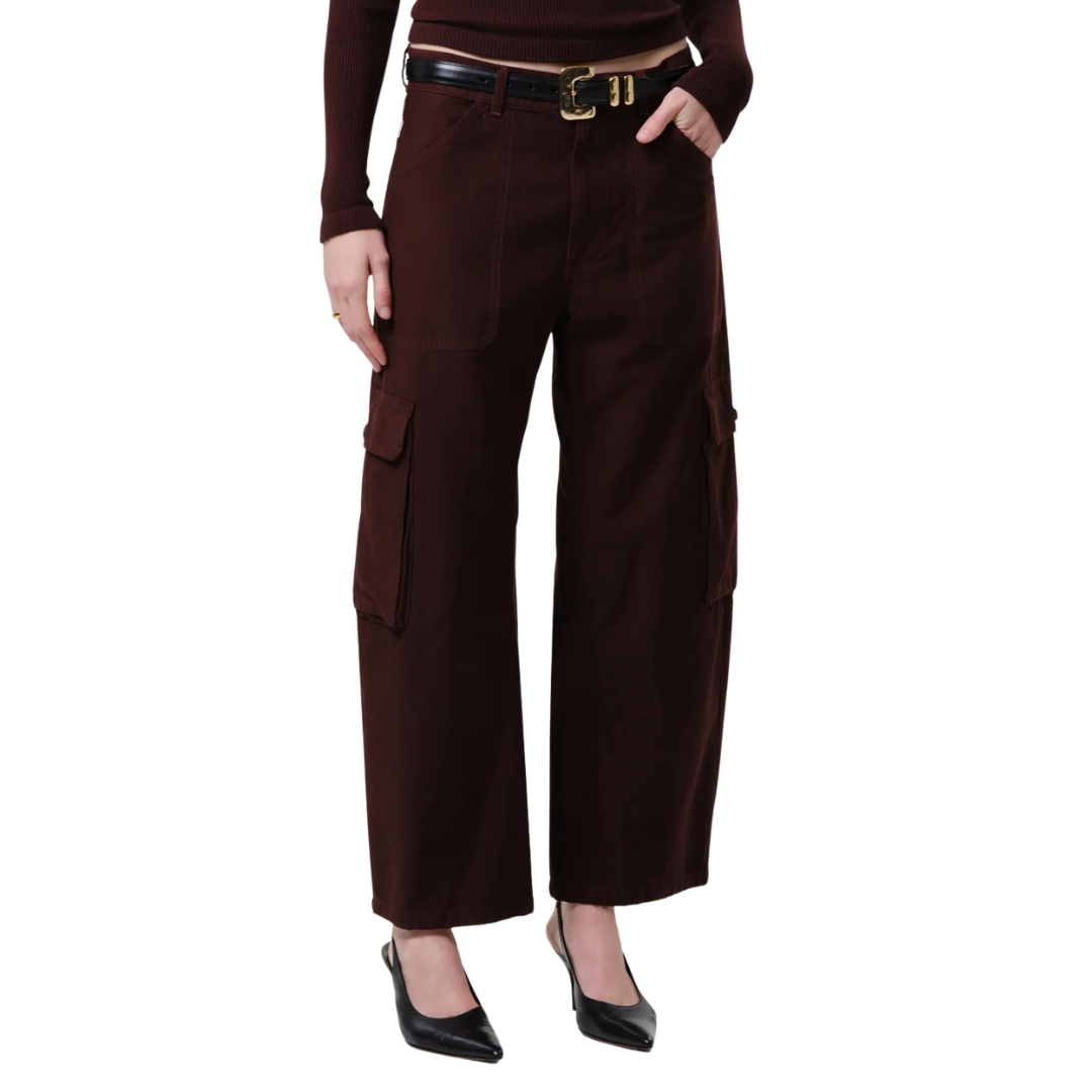 Thassos Twisted Seam Utility Pant in Mahogany